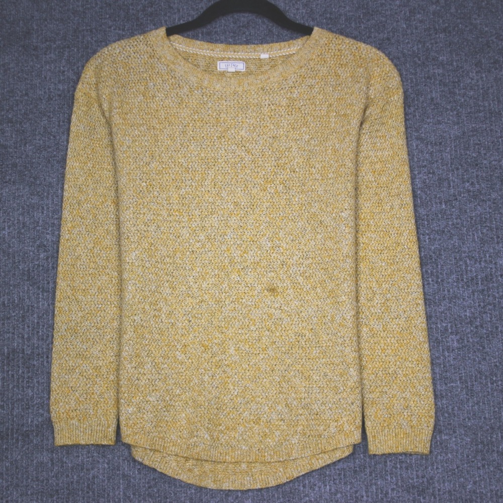 Fat Face Mustard Yellow Speckled Knit‎ Sweater Women's Size 4